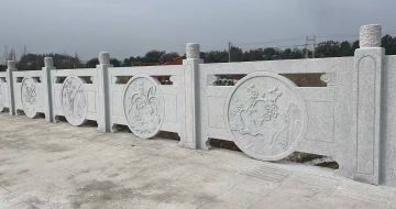 鄂州芝麻白河道栏杆 石材栏杆