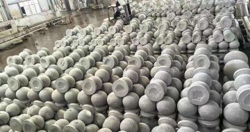 鄂州芝麻白圆球 石球 挡车球