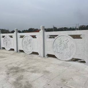 鄂州芝麻白河道栏杆 石材栏杆