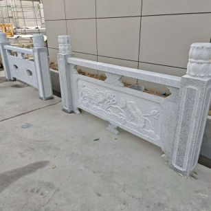 鄂州芝麻白河道栏杆 石材栏杆