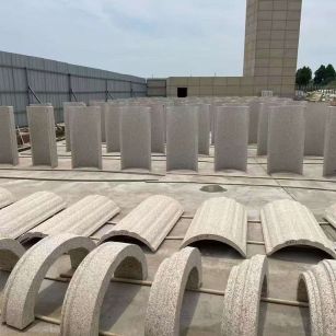 鄂州黄金麻别墅柱皮 异形 线条定制