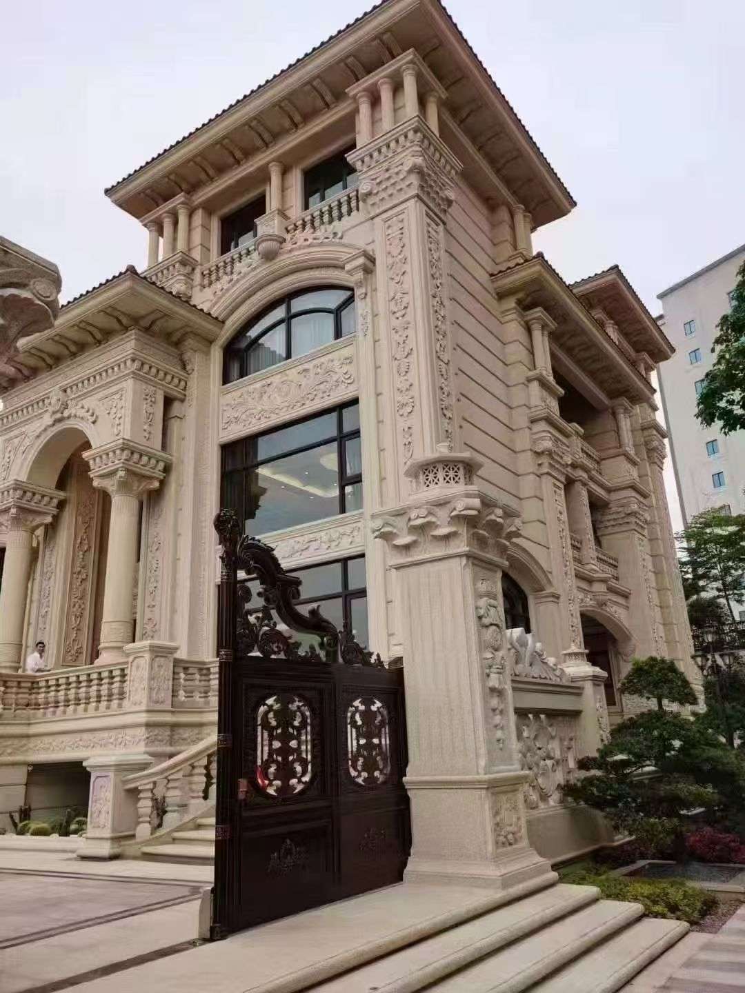 鄂州黄金麻别墅外墙异形定制