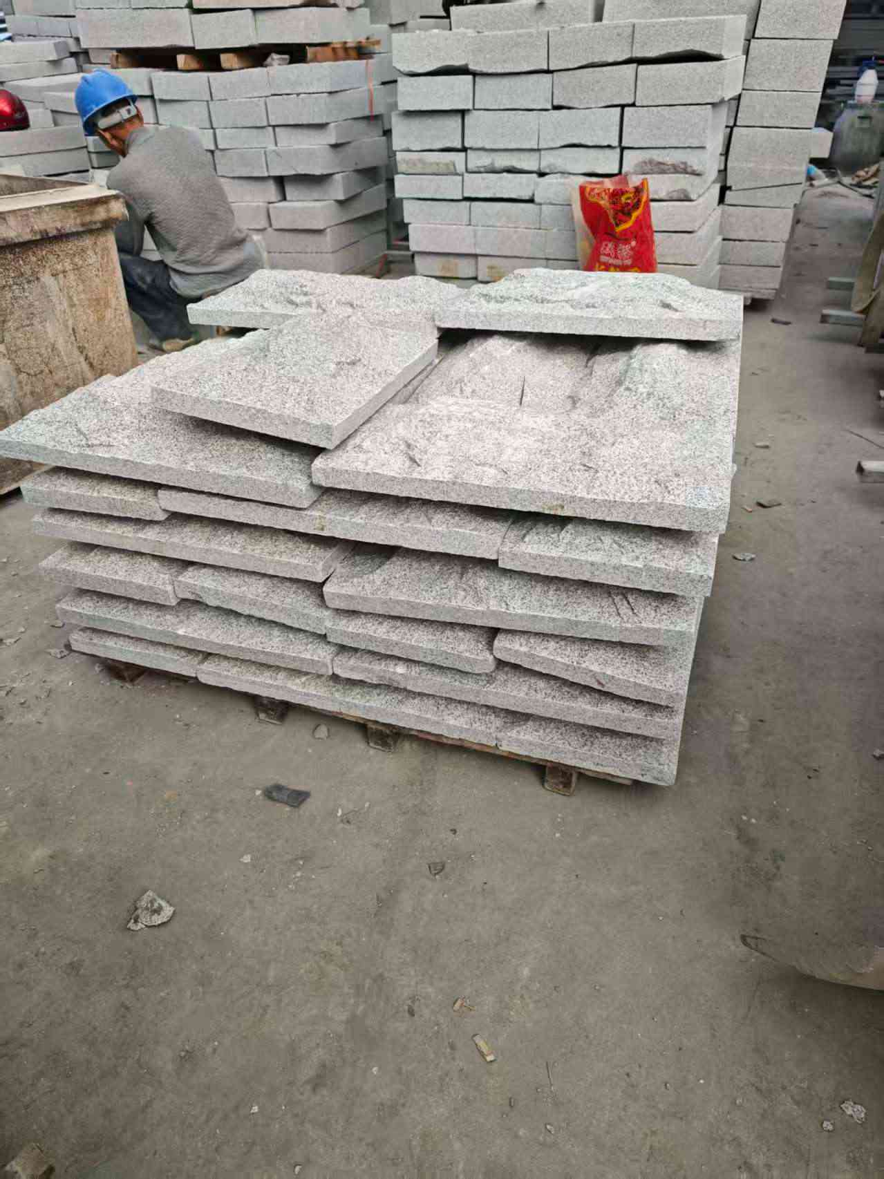 鄂州芝麻白蘑菇石，自然面