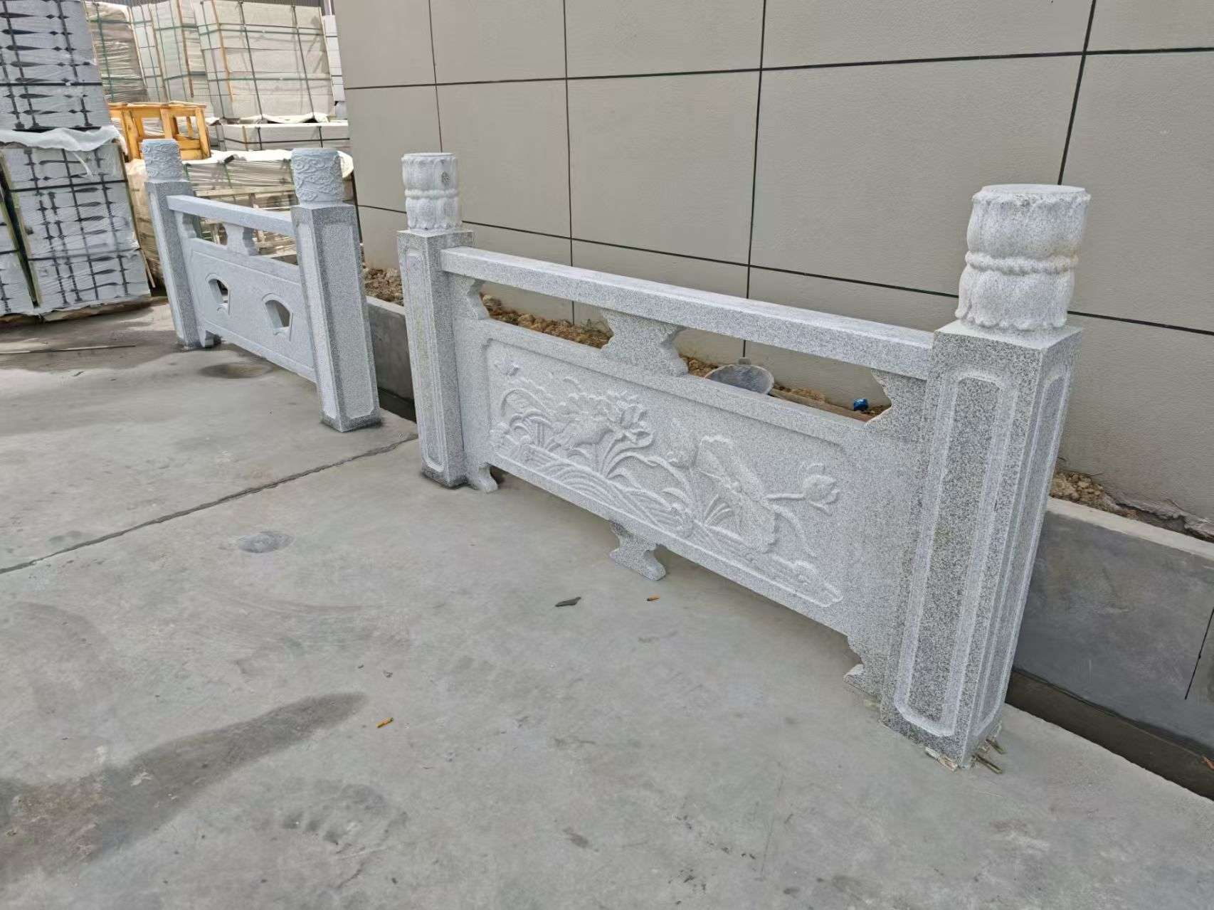 鄂州芝麻白河道栏杆 石材栏杆