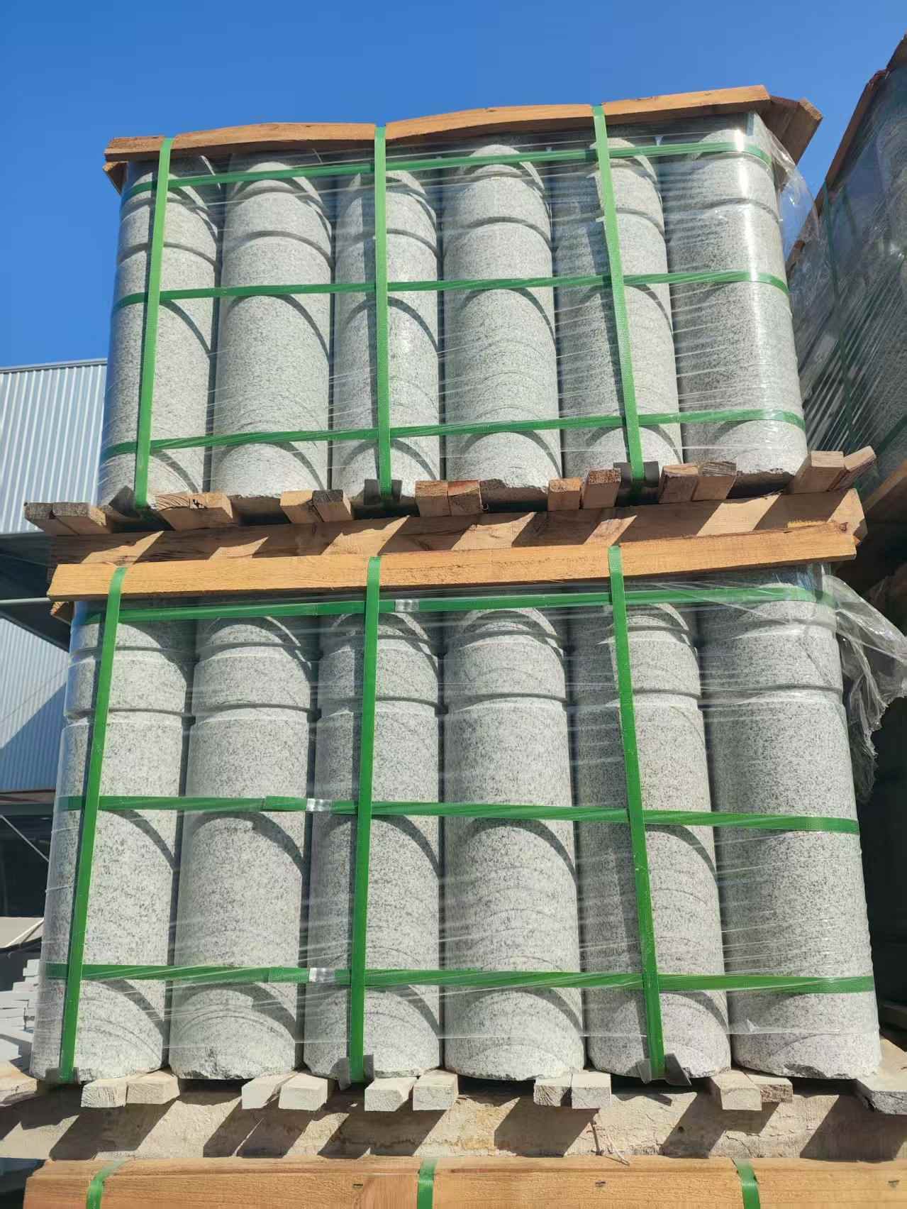 鄂州挡车柱芝麻白 挡车石