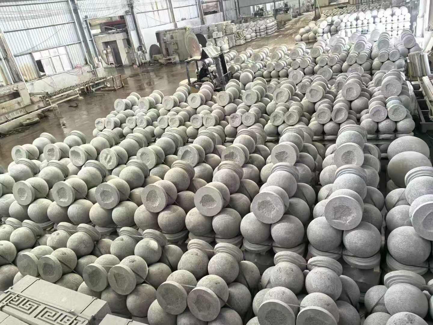 鄂州芝麻白圆球 石球 挡车球